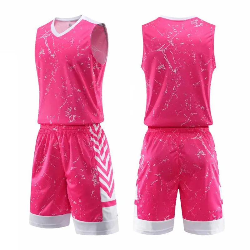 Men's and Kids' Basketball Jersey Sets - XS to 5XL Sports Tracksuit Uniforms with T-shirt and Shorts