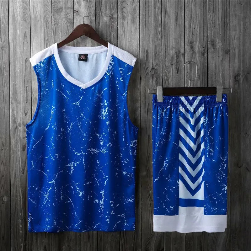 Men's and Kids' Basketball Jersey Sets - XS to 5XL Sports Tracksuit Uniforms with T-shirt and Shorts
