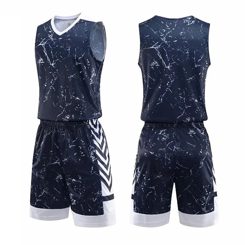 Men's and Kids' Basketball Jersey Sets - XS to 5XL Sports Tracksuit Uniforms with T-shirt and Shorts