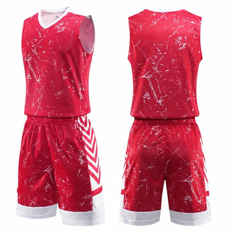 Men's and Kids' Basketball Jersey Sets - XS to 5XL Sports Tracksuit Uniforms with T-shirt and Shorts