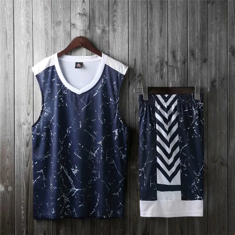 Men's and Kids' Basketball Jersey Sets - XS to 5XL Sports Tracksuit Uniforms with T-shirt and Shorts