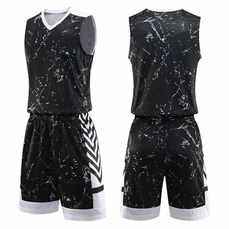 Men's and Kids' Basketball Jersey Sets - XS to 5XL Sports Tracksuit Uniforms with T-shirt and Shorts