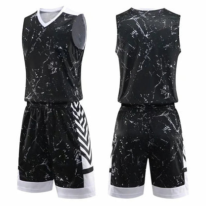 Men's and Kids' Basketball Jersey Sets - XS to 5XL Sports Tracksuit Uniforms with T-shirt and Shorts