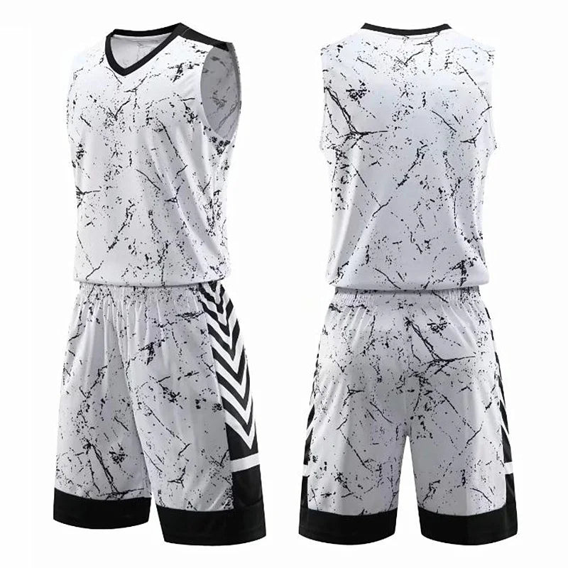 Men's and Kids' Basketball Jersey Sets - XS to 5XL Sports Tracksuit Uniforms with T-shirt and Shorts